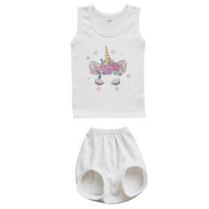 Ensemble Débardeur et Short pour Nouveau-né – Modèle Licorne