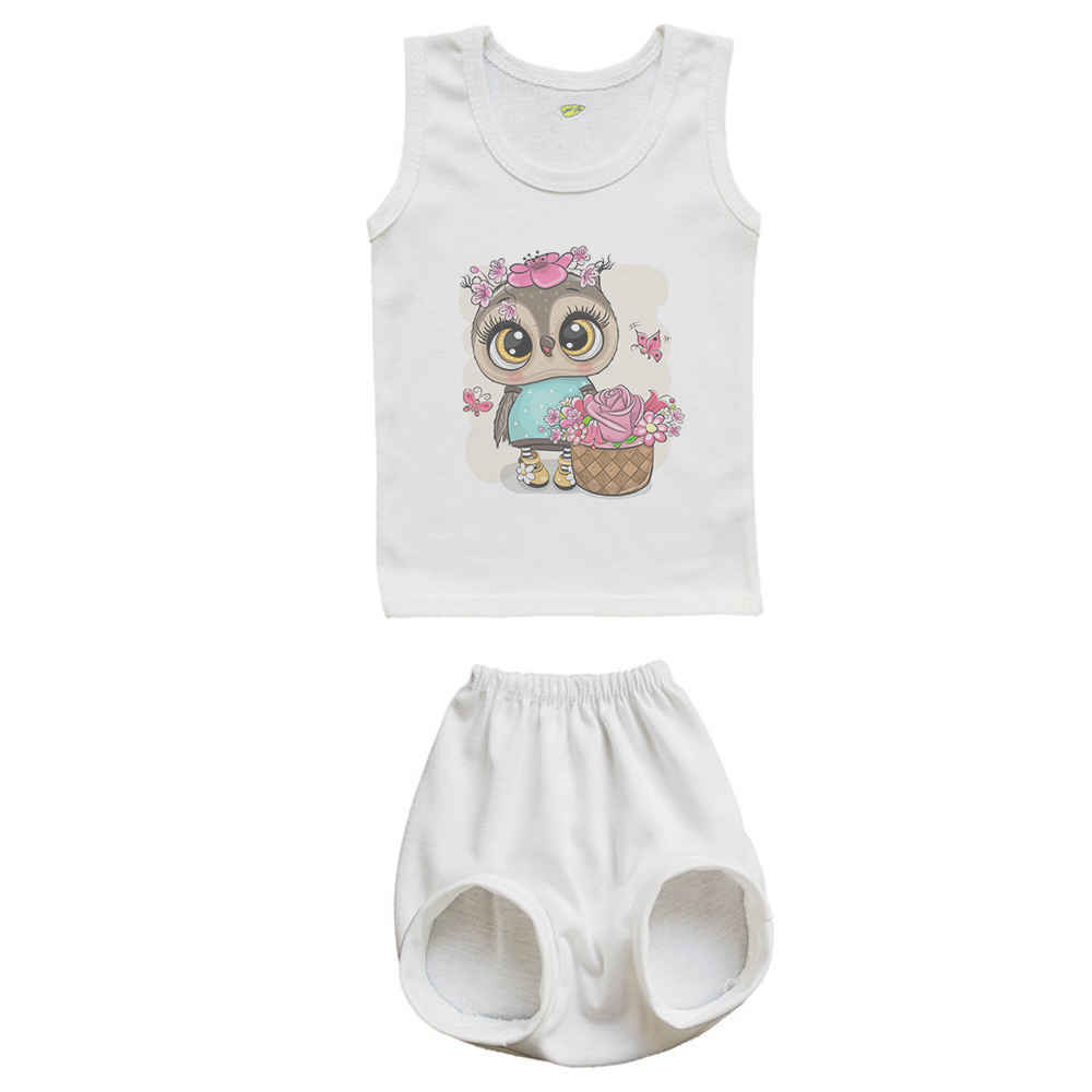 Ensemble Débardeur et Short pour Nouveau-né avec Motif Chouette