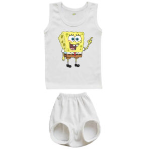 Ensemble Débardeur et Short pour Nouveau-né avec Motif Bob l’Éponge