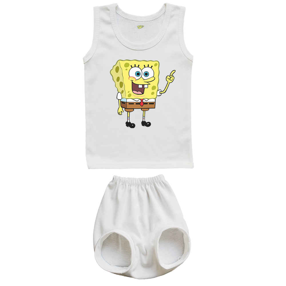 Ensemble Débardeur et Short pour Nouveau-né avec Motif Bob l'Éponge