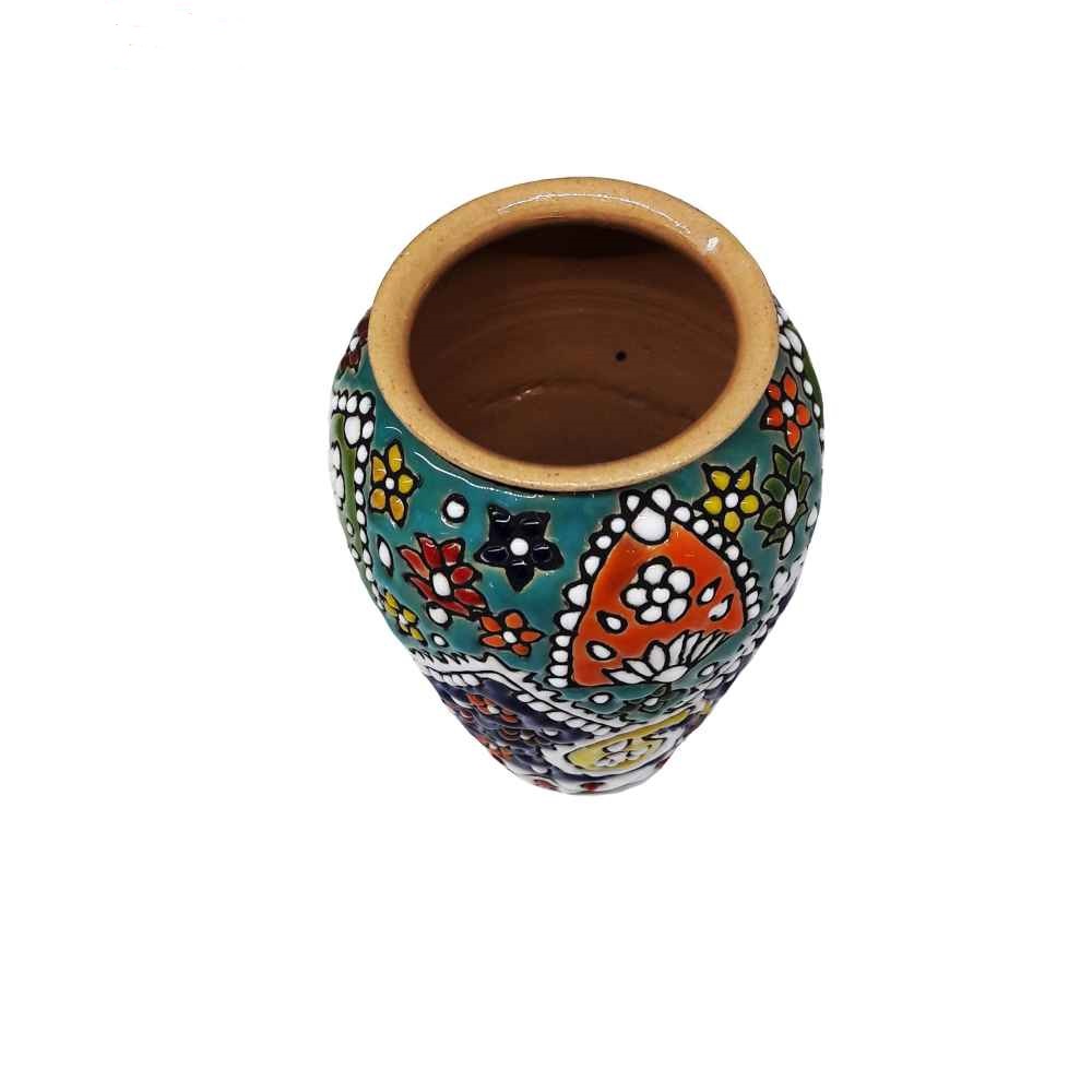 Porte-stylo en poterie persane fait main pour bureau – Émaillage Minakari