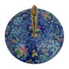 Porte-stylo en cuivre persan pour bureau - Émaillage Minakari bleu floral