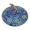 Porte-stylo en cuivre persan pour bureau - Émaillage Minakari bleu floral