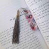 Marque-page en cuir rose – Modèle Dayan