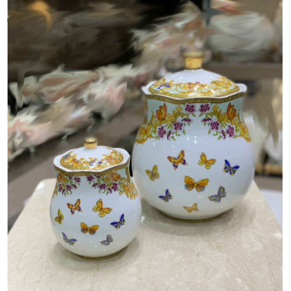 Pot de stockage en porcelaine – Rangement élégant pour café, thé, et plus (7x)