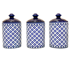 Bocal en porcelaine pour la cuisine Modèle Dames, Ensemble de 3