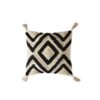 Housse de Coussin Punch Needle - Design Motif Géométrique Hamon Brodé