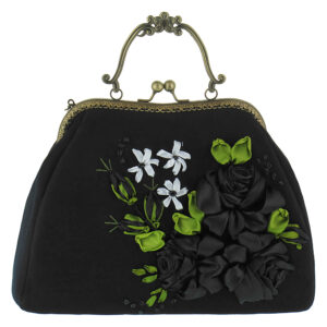 Pochette à broderie en ruban – Velours avec design Malih