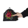 Pochette en broderie de ruban - Velours avec design Tahoora