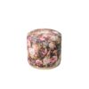 Pouf rond en velours avec design floral modèle fleurs