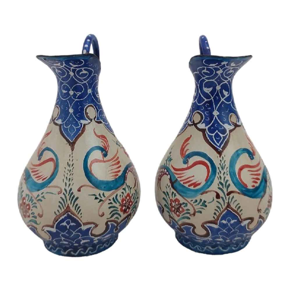 Pichet Décoratif Fait Main avec Émail Persan Minakari Vala (2x)