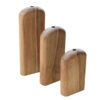 Vases décoratifs à tige unique en bois faits main – Cadeau esthétique, Lot de 3.