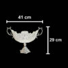 Set de 3 vases décoratifs en filigrane persan recouvert d'argent et bol