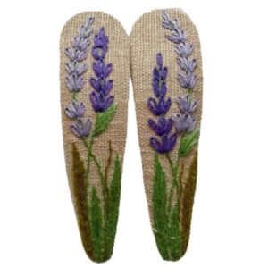 Set de Pinces à Cheveux à Clip Forme Goutte avec Design de Fleur Violette