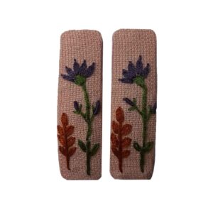 Set de Pinces à Cheveux à Clip Forme Rectangulaire avec Design de Fleur