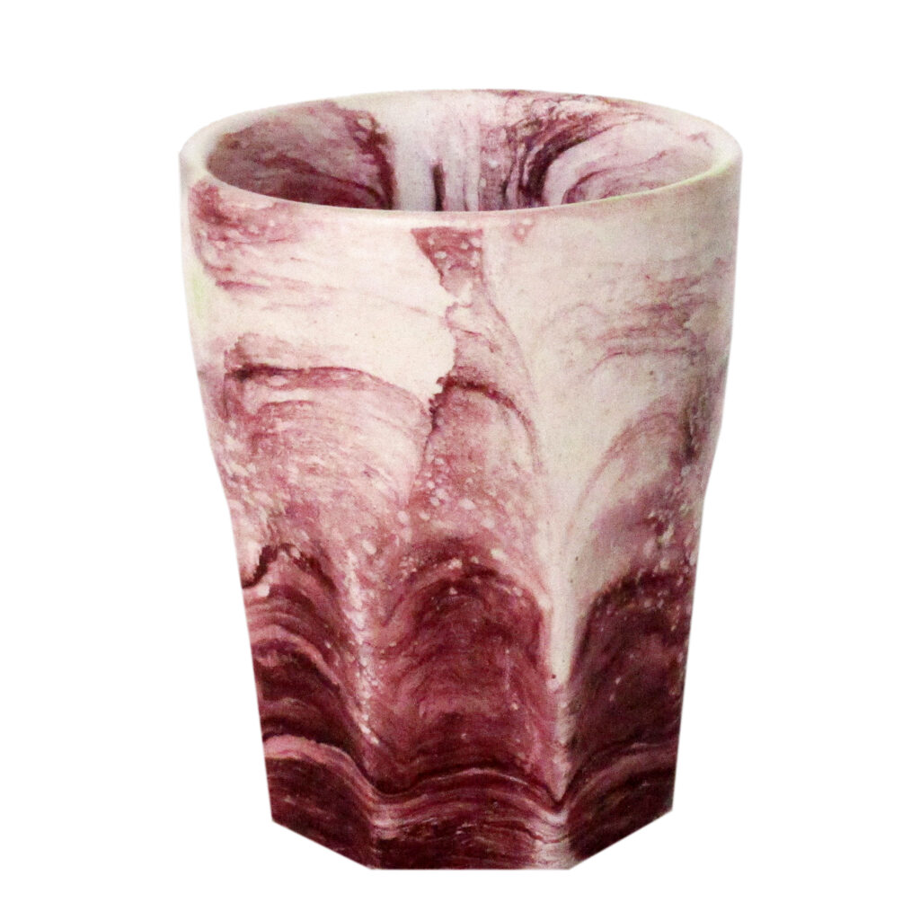 Porte-stylo en pierre pour bureau avec design marbré modèle Glass