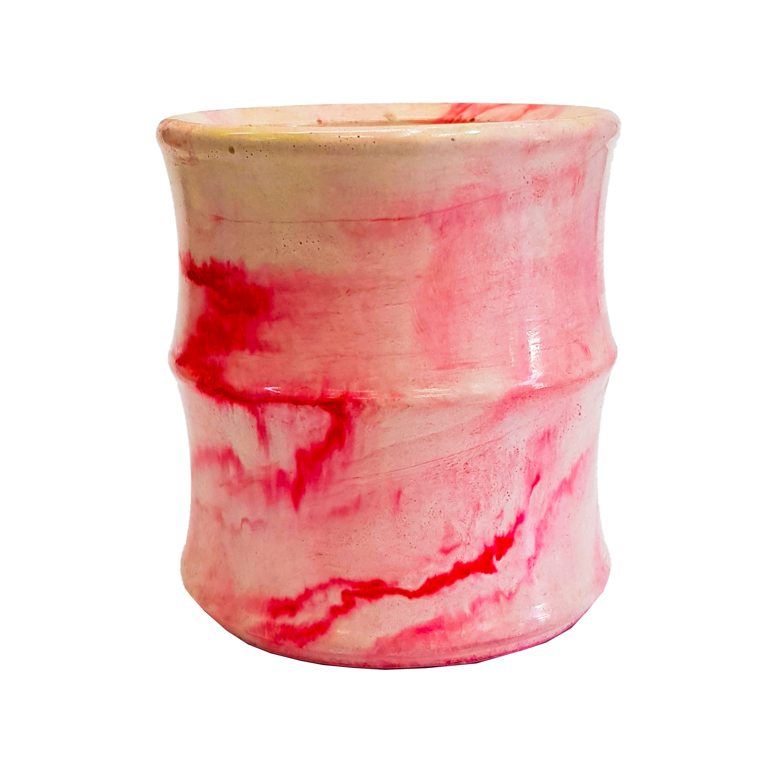 Porte-stylo en pierre pour bureau avec design marbré modèle Sangi