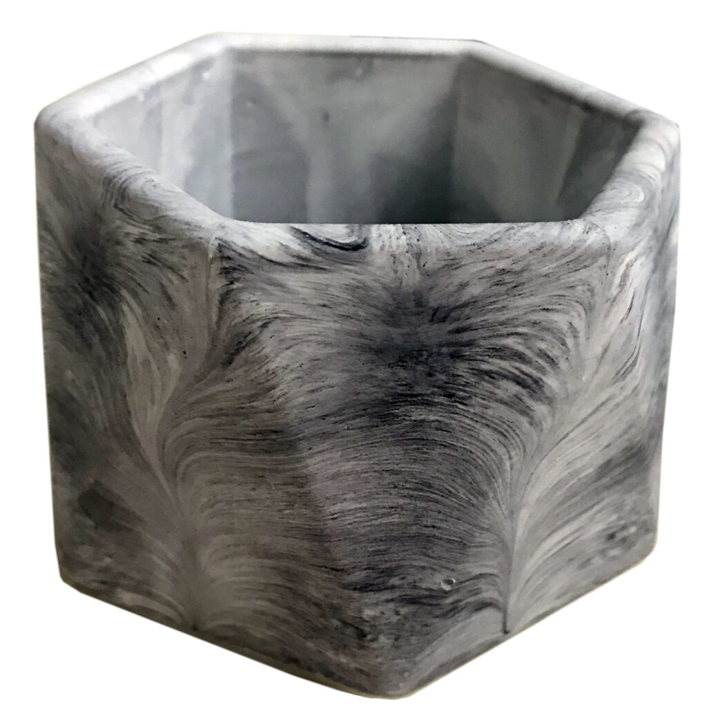 Porte-stylo en pierre pour bureau avec design marbré modèle Lux