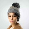 Bonnet d'hiver en tricot pour femmes - Modèle Zigzag