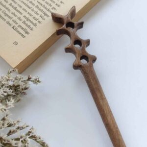 Bâtonnet de cheveux en bois sculpté Grande Taille pour Femmes