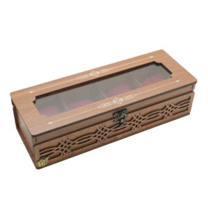 Wooden Watch Box with Velvet Pillows – 4 Slots