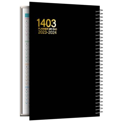 Carnet de planification quotidienne du calendrier persan 1403 modèle Irana