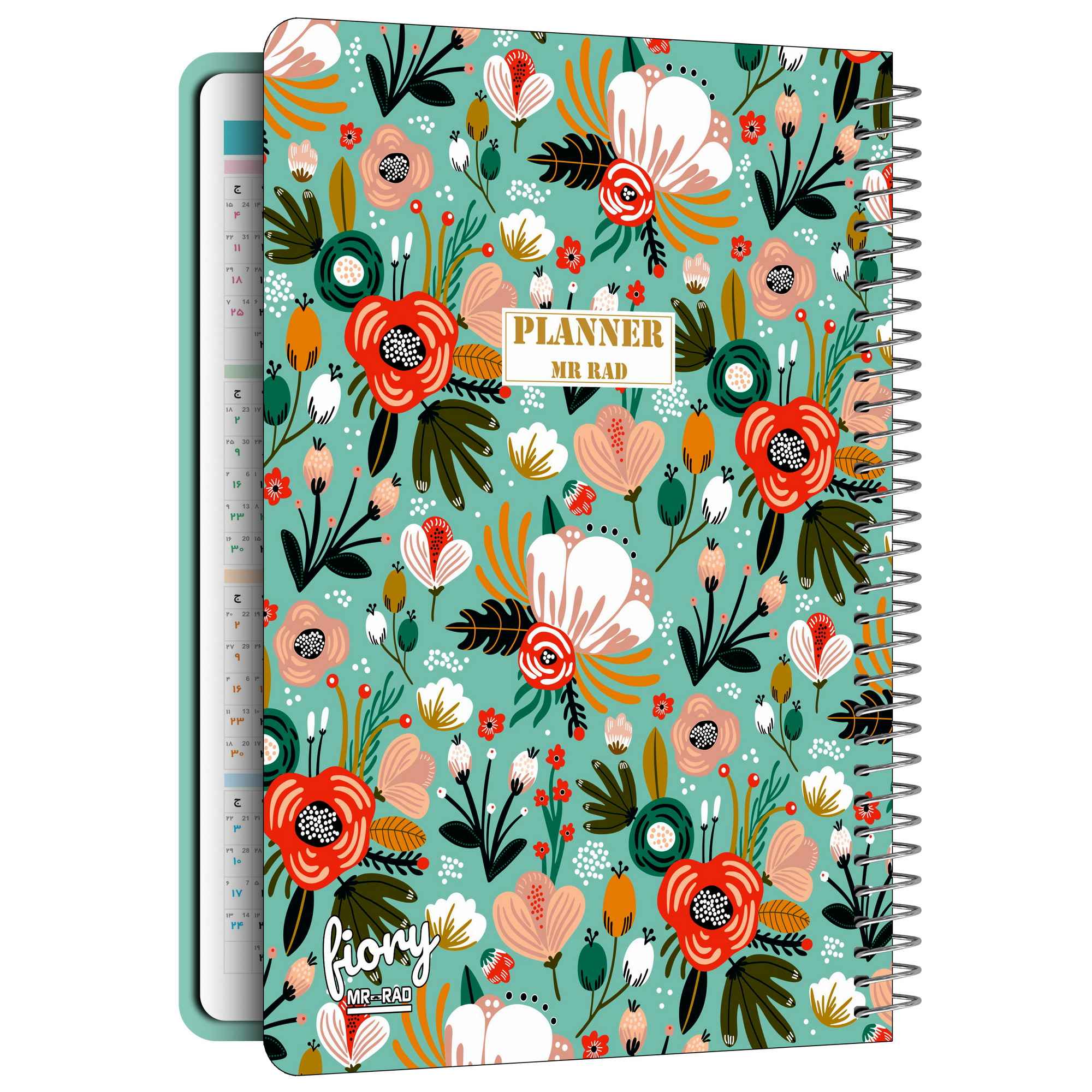 Carnet de planification quotidienne du calendrier persan 1403 modèle motif Printemps