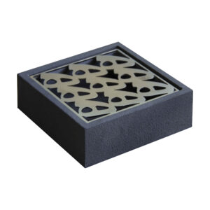 Cendrier en ciment persan – Design moderne carré Lettre H