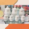 Pot de stockage en céramique - Rangement élégant pour café, thé, et plus, Embossé Negaran
