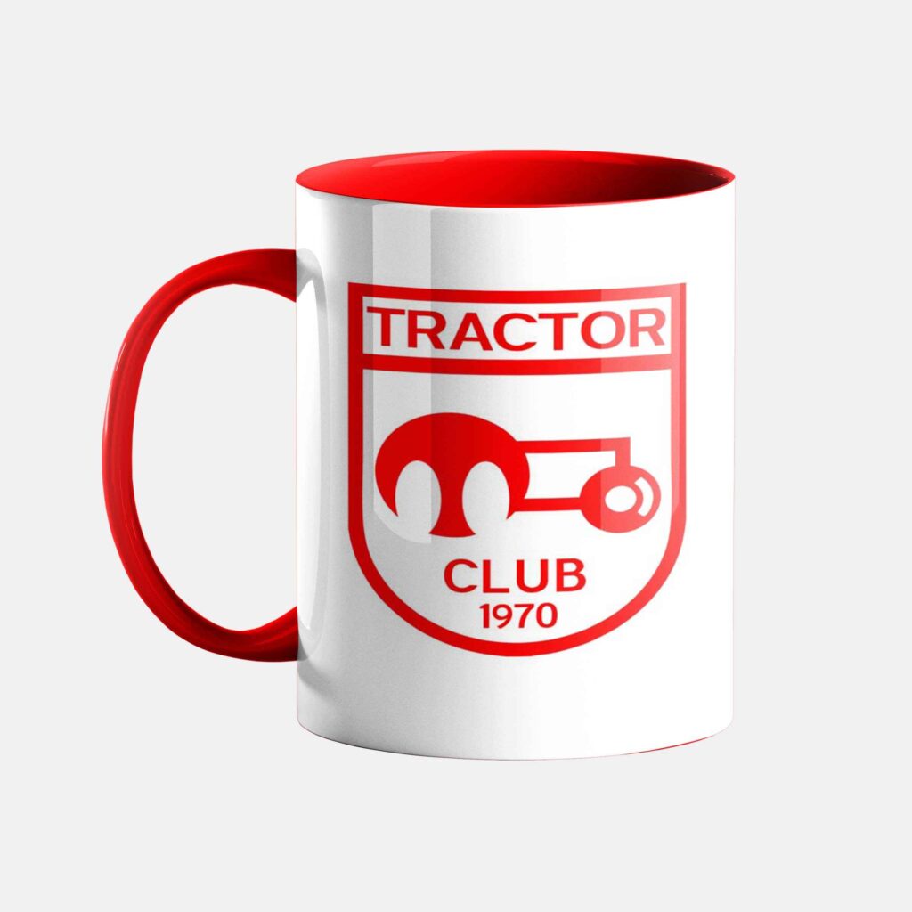 → Mug de Supporter - Logo du Club de Football Tractor Rouge & Blanc