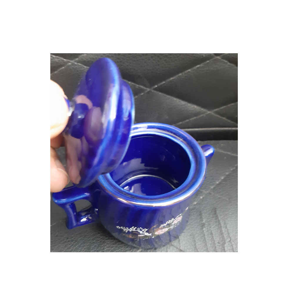 Bol à sucre en céramique avec couvercle, style artistique Gol & Morgh