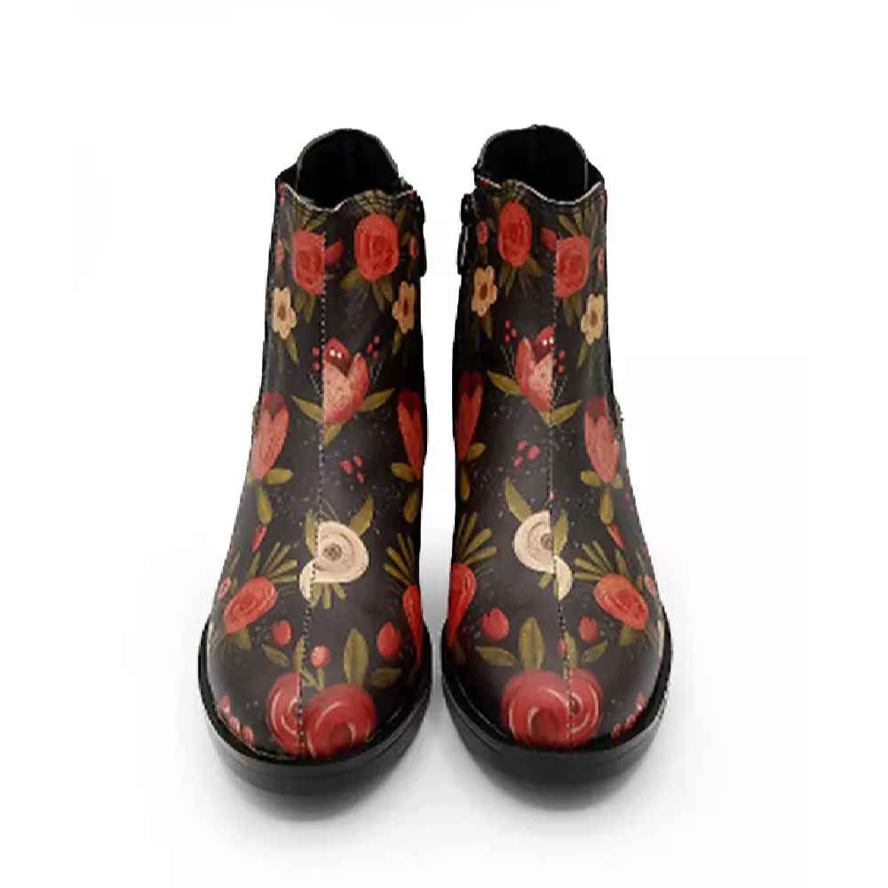 Bottines Chelsea Imprimé Graffiti – Cuir Synthétique avec Design Floral