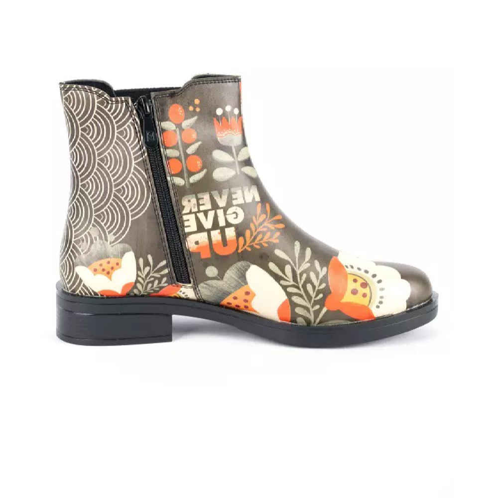 Bottines Chelsea Imprimé Graffiti – Cuir Synthétique avec Motif Floral