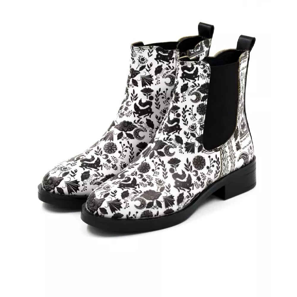 Bottines Chelsea Imprimé Graffiti – Cuir Synthétique avec Fermeture Éclair