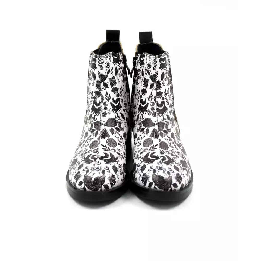 Bottines Chelsea Imprimé Graffiti – Cuir Synthétique avec Fermeture Éclair