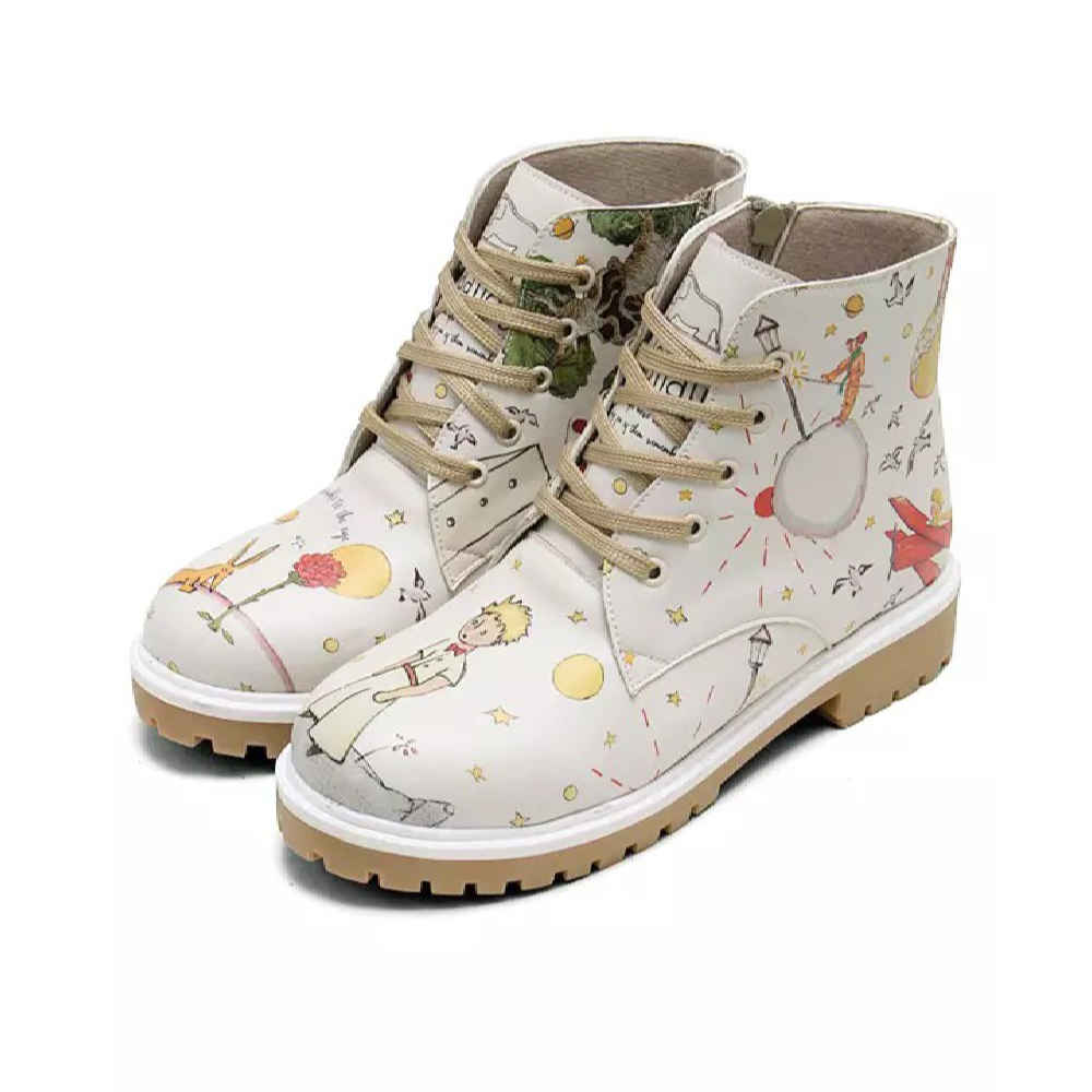 Bottine à imprimé graffiti pour femmes – Cuir synthétique