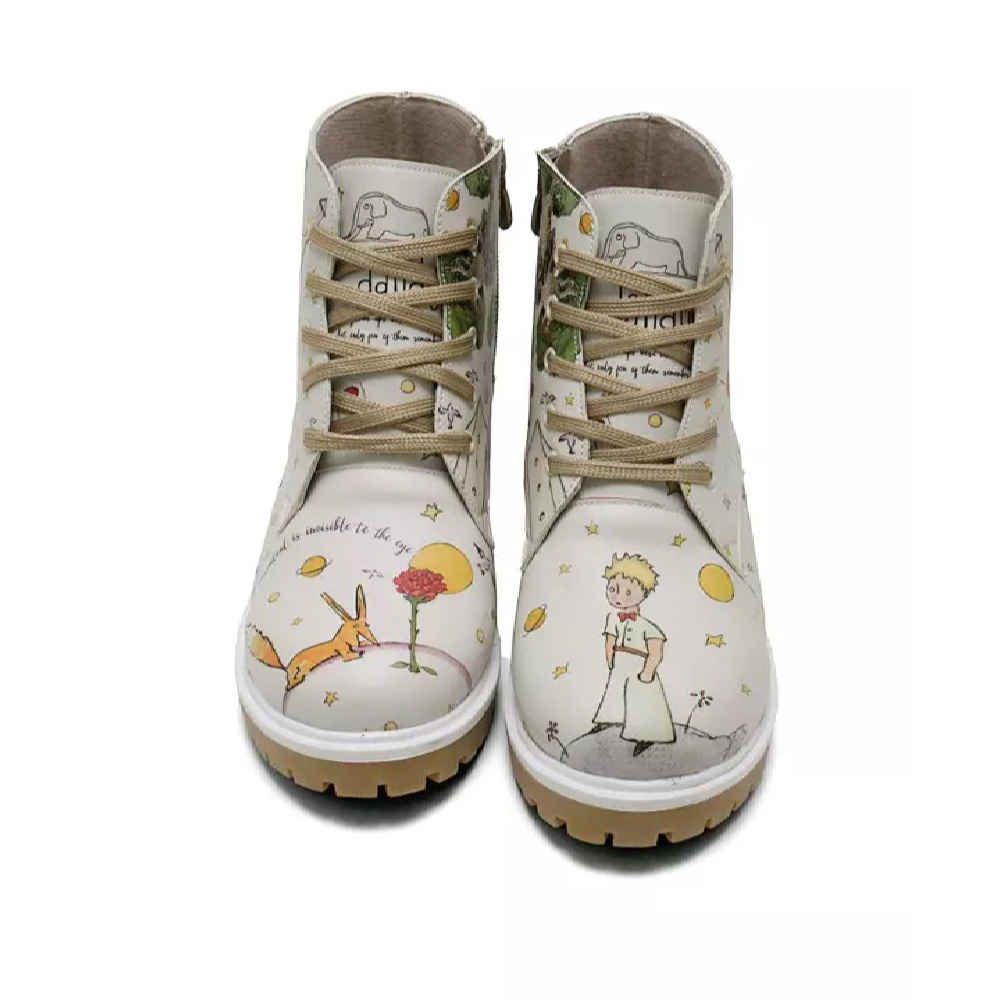 Bottine à imprimé graffiti pour femmes – Cuir synthétique