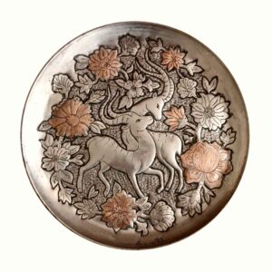 Assiette Décorative Persane en Cuivre Gravée Artistique