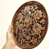 Assiette Décorative Persane en Cuivre Gravée Motifs Floraux