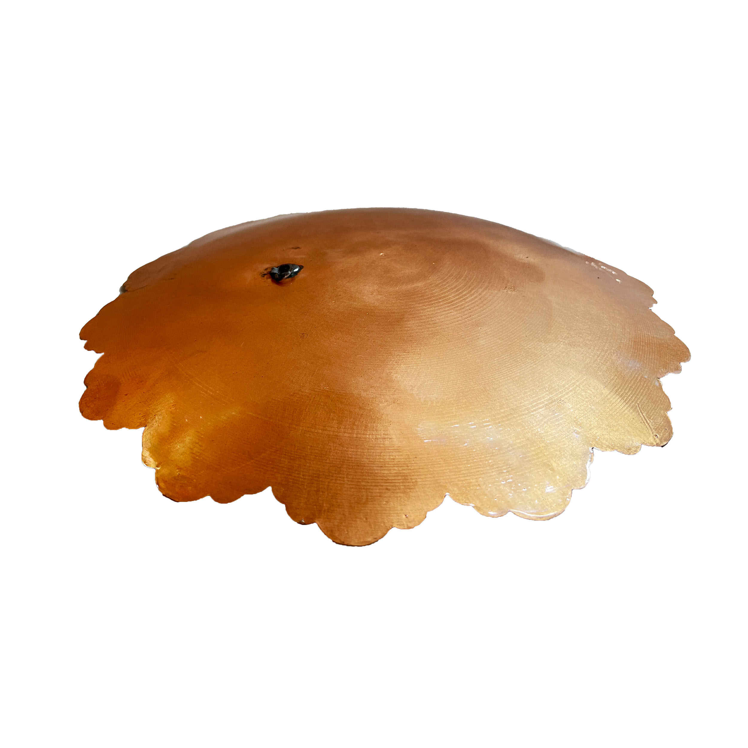 Plat décoratif en cuivre gravé persan – Design fleur et oiseau