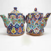 Decorative Pottery Teapot with ‌Blue Minakari Enameling Design