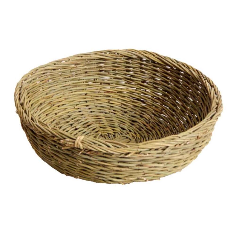 Panier en osier naturel tissé à la main en brun
