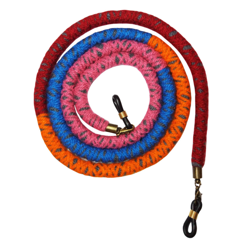 Cordon de lunettes tissé à la main en fibres de coton