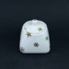 Bol à sucre en céramique avec couvercle, style artistique Snowflake