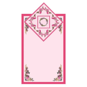 Tapis de Prière Islamique en Velours Rose avec Motif Floral Vintage