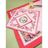 Tapis de Prière Islamique en Velours Rose avec Motif Floral Vintage