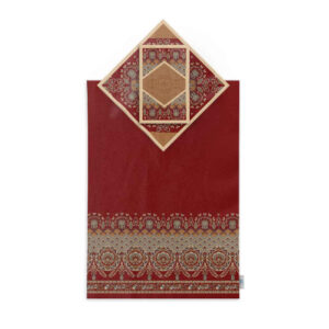 Tapis de Prière Islamique Léger avec Velours Rouge Brique