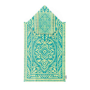 Tapis de Prière Islamique Léger avec Velours Vert Clair