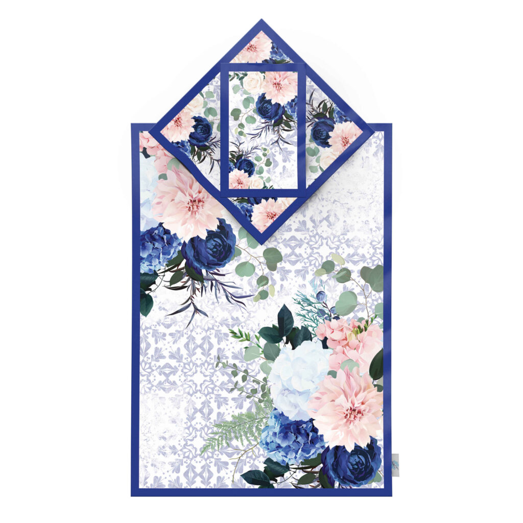 Tapis de Prière Islamique en Velours Léger avec Motif Damassé