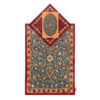Tapis de Prière Islamique en Velours avec Motif Floral Complexe
